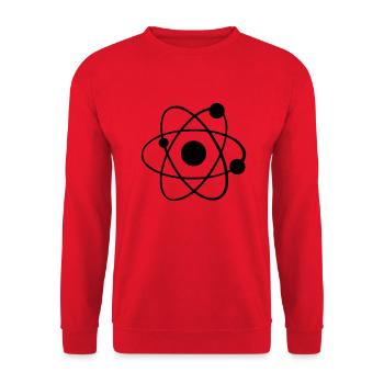 Atom - Unisex Pullover - Rot - Vorne - Alina (178cm) & Michal (187cm)