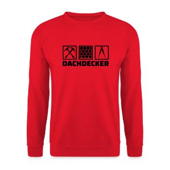 Dachdecker - Unisex Pullover - Rot - Vorne - Alina (178cm) & Michal (187cm)