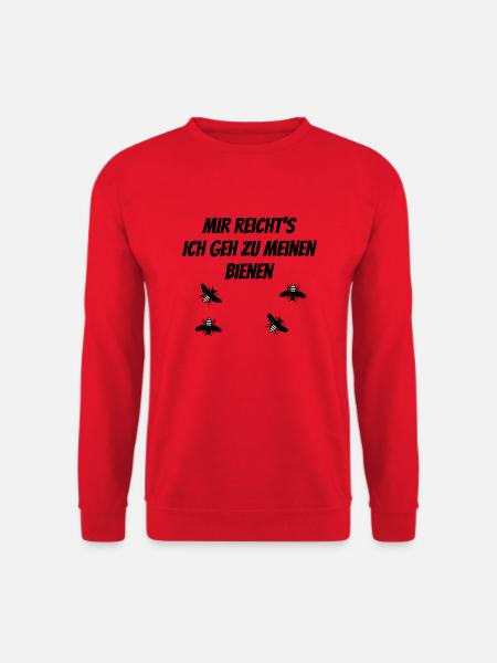 MIR REICHT´S ICH GEH ZU MEINEN BIENEN - Unisex Pullover - Rot