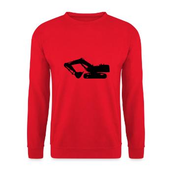 Hydraulic excavator, crawler excavator 6015B excavator - Unisex Sweatshirt - red - Front - Alina (178cm) & Michal (187cm)