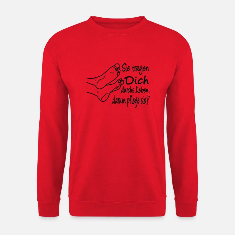 Fußpflege - Unisex Pullover - Rot
