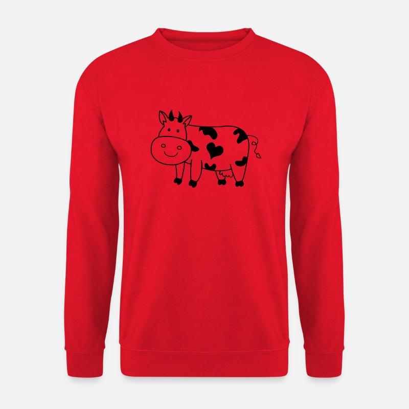 kuh rind - Unisex Pullover - Rot
