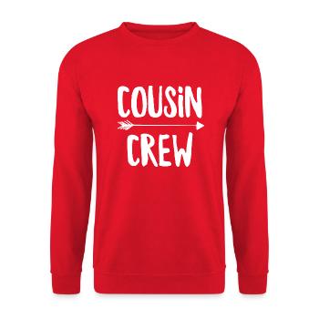 Cousin Crew - Unisex Sweatshirt - red - Front - Alina (178cm) & Michal (187cm)