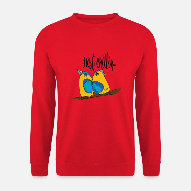 Vögel Brüder auf Chill - Unisex Pullover - Rot