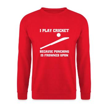 Cricket Dicton Cadeau Cricket Fan Team Cricket - Sweat-shirt Unisexe - rouge - Devant - Alina (178cm) & Michal (187cm)