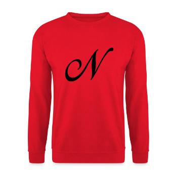 N - Unisex Sweatshirt - red - Front - Alina (178cm) & Michal (187cm)