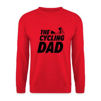 Le papa cycliste - Bike Rider Papa Idée cadeau - Sweat-shirt Unisexe - rouge - Devant - Alina (178cm) & Michal (187cm)