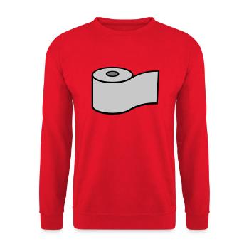 Conception du logo du rouleau de papier toilette - Sweat-shirt Unisexe - rouge - Devant - Alina (178cm) & Michal (187cm)