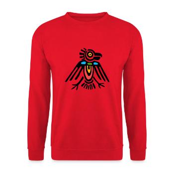 Maya Kultur, Lateinamerika - Unisex Pullover - Rot - Vorne - Alina (178cm) & Michal (187cm)