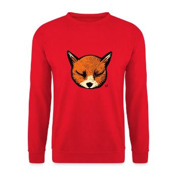 fox - Sweat-shirt Unisexe - rouge - Devant - Alina (178cm) & Michal (187cm)
