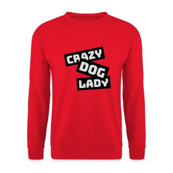 crazy dog lady quote - Unisex Sweatshirt - red - Front - Alina (178cm) & Michal (187cm)