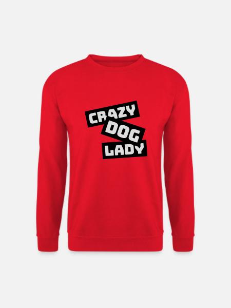 Citation de Crazy Dog Lady - Sweat-shirt Unisexe - rouge