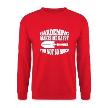Gardener Hobby gardener Gardening Gardening Garden - Unisex Sweatshirt - red - Front - Alina (178cm) & Michal (187cm)