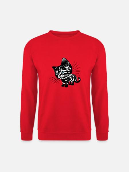 Katze - Unisex Pullover - Rot
