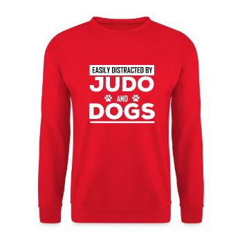 Hund Dog - Unisex Pullover - Rot - Vorne - Alina (178cm) & Michal (187cm)