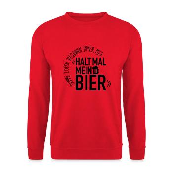 dumme ideen - Unisex Pullover - Rot - Vorne - Alina (178cm) & Michal (187cm)