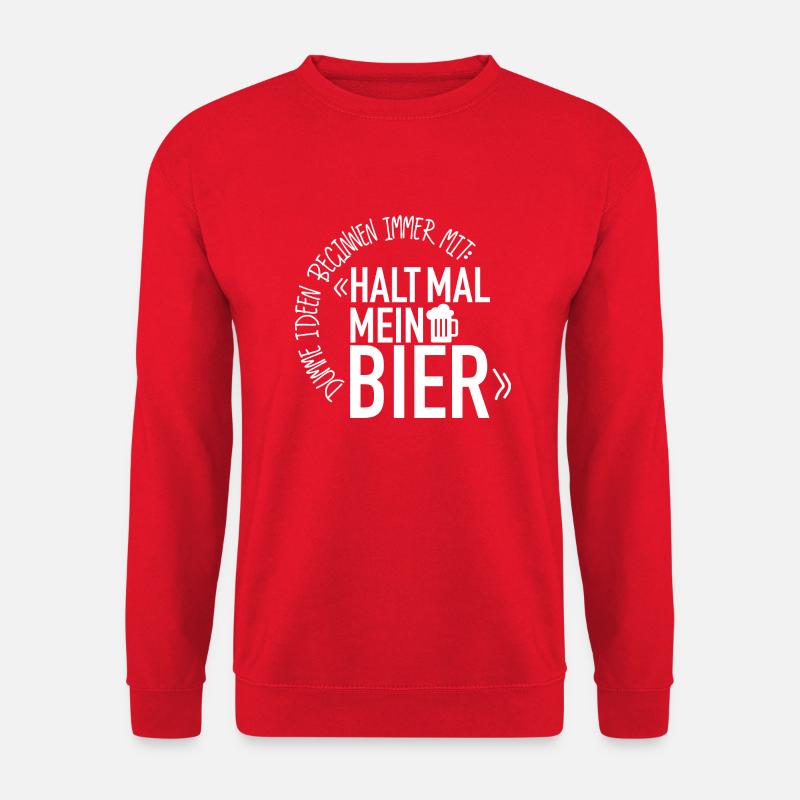 dumme ideen white - Unisex Pullover - Rot