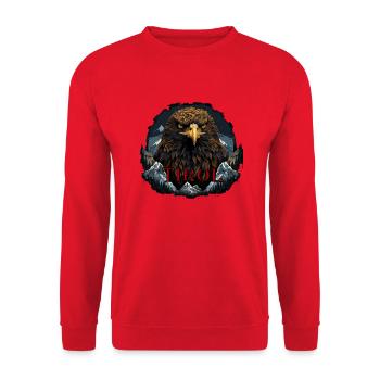 Fidélité à la province du Tyrol ! Design du Tyrol - Sweat-shirt Unisexe - rouge - Devant - Alina (178cm) & Michal (187cm)
