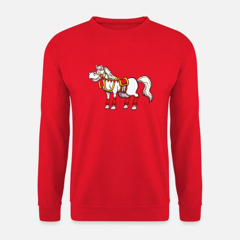 St. Nikolaus Pferd - Unisex Pullover - Rot