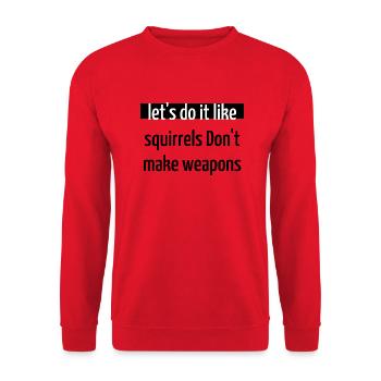 peace gift idea fun peace for paris bday - Unisex Sweatshirt - red - Front - Alina (178cm) & Michal (187cm)