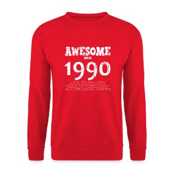 1990 - Legendary 34th Anniversary - Unisex Sweatshirt - red - Front - Alina (178cm) & Michal (187cm)