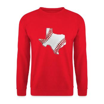 Carte du vrai baseball dans l’État du Texas - Sweat-shirt Unisexe - rouge - Devant - Alina (178cm) & Michal (187cm)