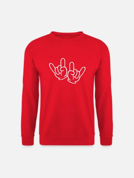 Rock Hand 2 - Unisex Sweatshirt - red