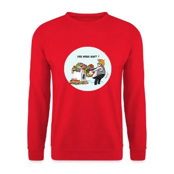 Der Berg ruft - Unisex Pullover - Rot - Vorne - Alina (178cm) & Michal (187cm)