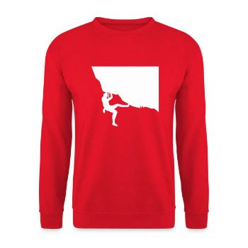 climbing - Unisex Sweatshirt - red - Front - Alina (178cm) & Michal (187cm)