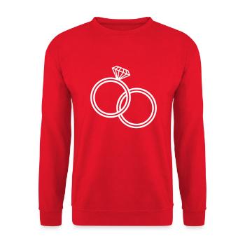 eheringe - Unisex Pullover - Rot - Vorne - Alina (178cm) & Michal (187cm)