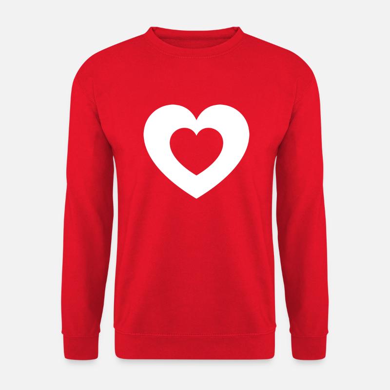 2 Herzen - Unisex Pullover - Rot