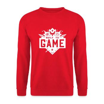 Built to Game - Unisex Sweatshirt - red - Front - Alina (178cm) & Michal (187cm)