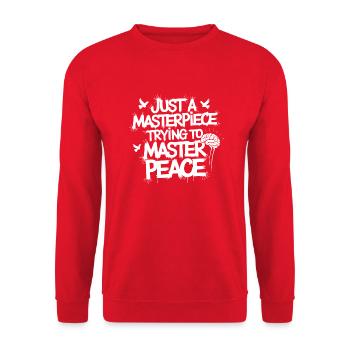 Inspiration for mental balance - Unisex Sweatshirt - red - Front - Alina (178cm) & Michal (187cm)