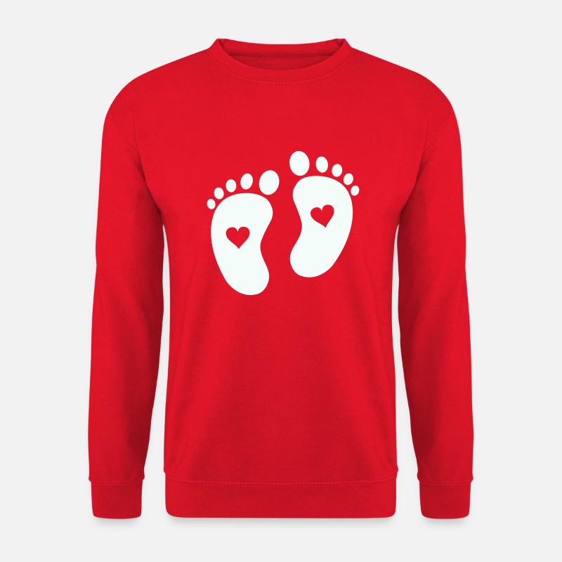 Pieds de bébé - Sweat-shirt Unisexe - rouge