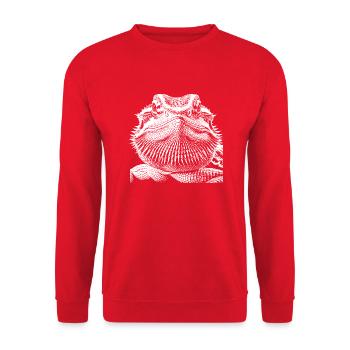 Dragon barbu - Sweat-shirt Unisexe - rouge - Devant - Alina (178cm) & Michal (187cm)