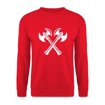 axt 2 - Unisex Pullover - Rot - Vorne - Alina (178cm) & Michal (187cm)