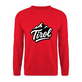 Tyrol Mountains - Unisex Sweatshirt - red - Front - Alina (178cm) & Michal (187cm)