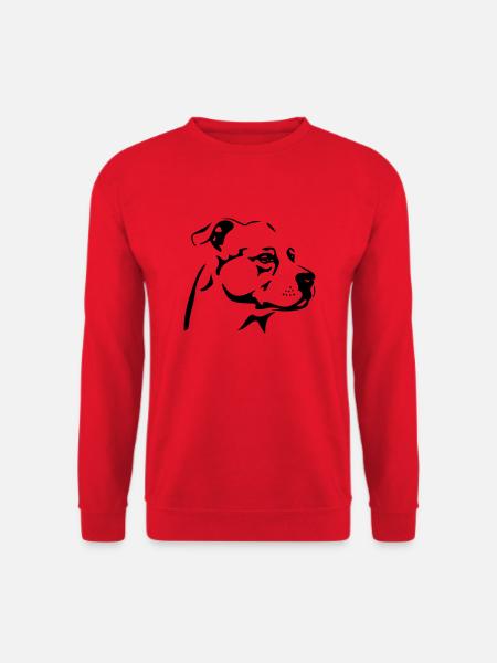 American Staffordshire Terrier head - Unisex Sweatshirt - red