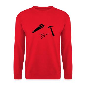 Werkzeug - Unisex Pullover - Rot - Vorne - Alina (178cm) & Michal (187cm)