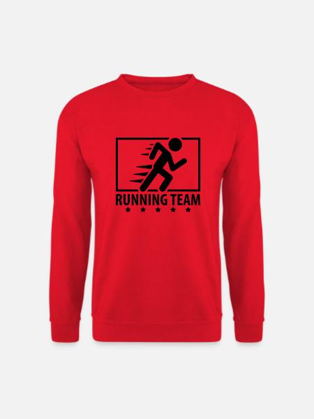 running_team_design_qu1 - Unisex Sweatshirt - red