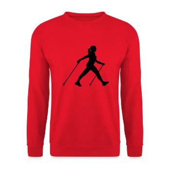 Nordic walking - Unisex Pullover - Rot - Vorne - Alina (178cm) & Michal (187cm)