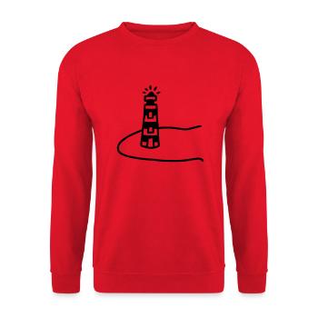 Lighthouse island - Unisex Sweatshirt - red - Front - Alina (178cm) & Michal (187cm)