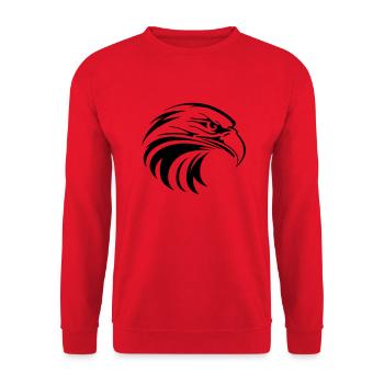adler - Unisex Pullover - Rot - Vorne - Alina (178cm) & Michal (187cm)