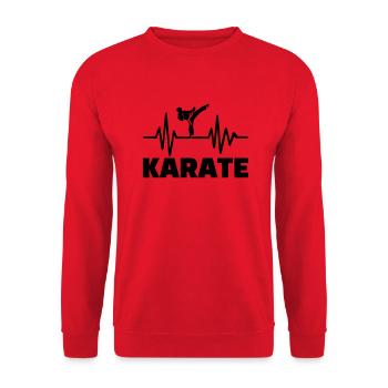 Karate - Unisex Sweatshirt - red - Front - Alina (178cm) & Michal (187cm)