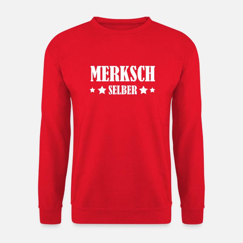 merksch selber - Unisex Pullover - Rot