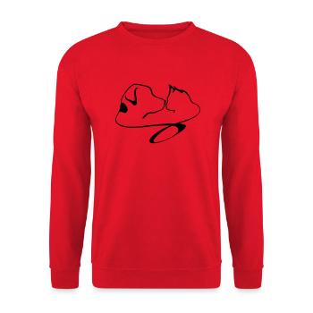Cat Dog3 - Unisex Pullover - Rot - Vorne - Alina (178cm) & Michal (187cm)