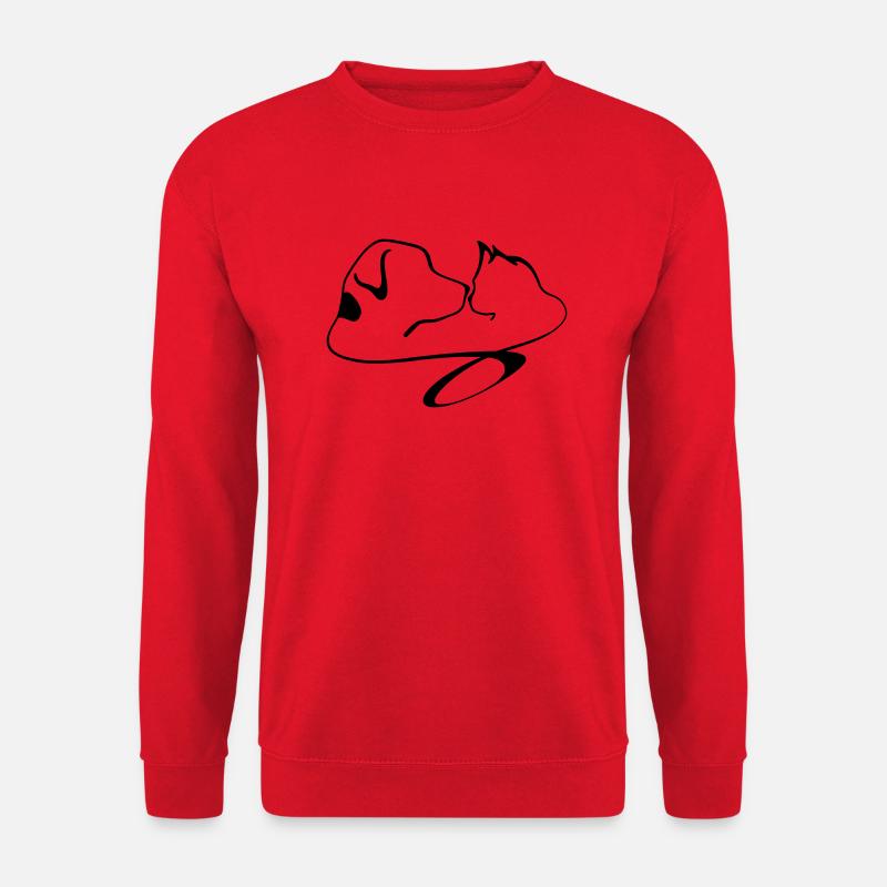 Cat Dog3 - Unisex Pullover - Rot