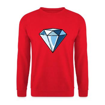 Diamant - Unisex Pullover - Rot - Vorne - Alina (178cm) & Michal (187cm)