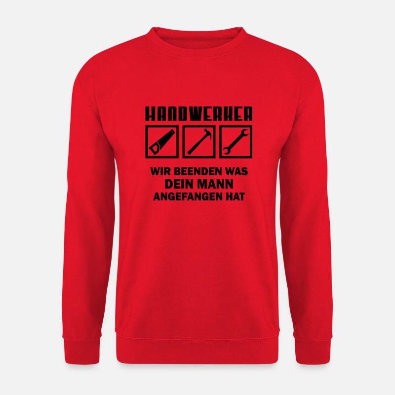 Handwerker Geschenk Zimmerer Zimmermann - Unisex Pullover - Rot