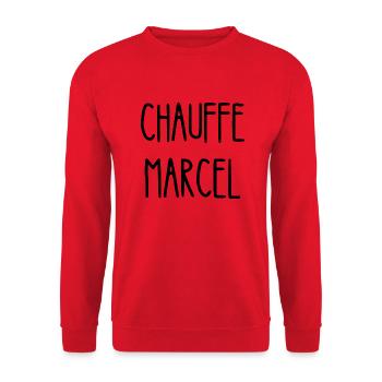 chauffe marcel - Sweat-shirt Unisexe - rouge - Devant - Alina (178cm) & Michal (187cm)